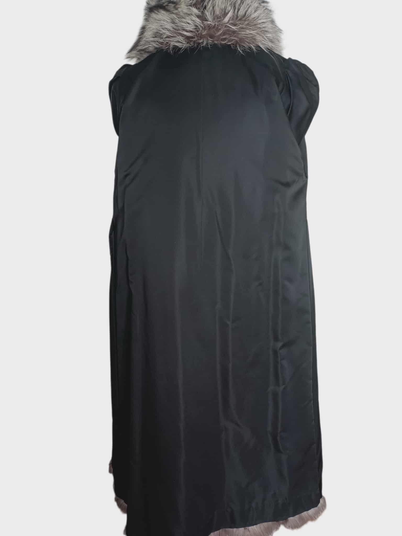 Nuovo cappotto in pelliccia di volpe argentata Saga Furs taglia 6/S in vendita 10