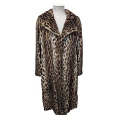 Mint Retro ocelot fur coat size 12*****Vault unused no defects