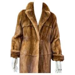 Brand new custom made whiskey female mink Fur coat men's 44 silk ~no duties