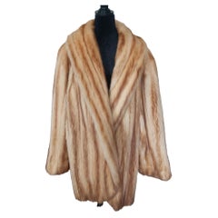 Cappotto di pelliccia di zibellino dorato (taglia 16/L)