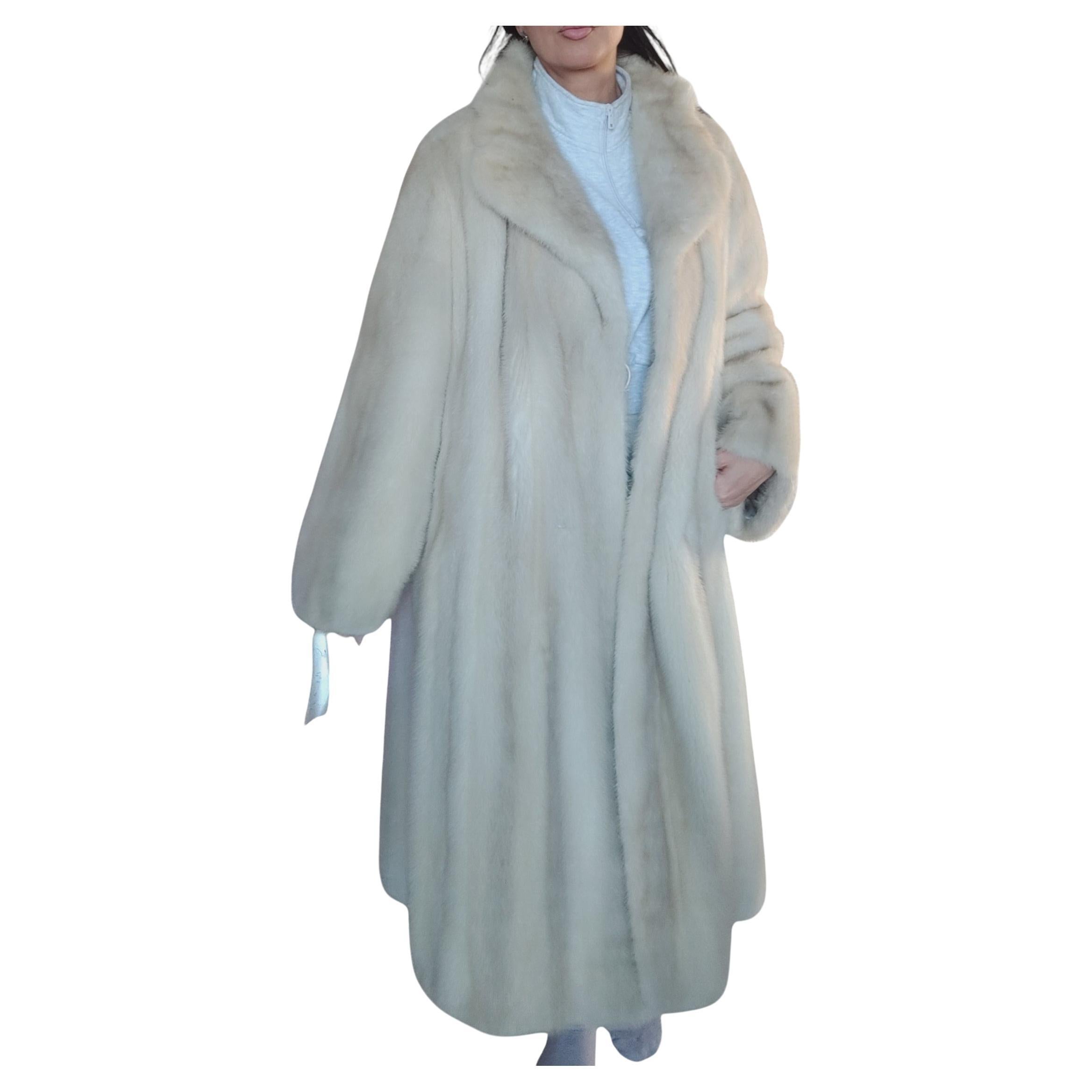 Tourmaline mink fur coat size 12-16/ L ~no duties im Angebot