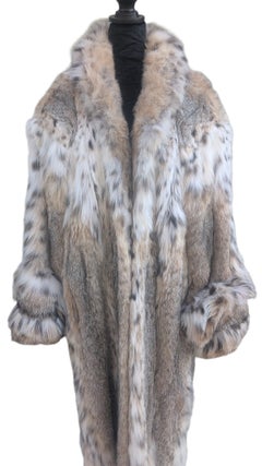 Manteau en fourrure de lynx Bobcat unisexe, neuf, taille 24/XL ~sans droits de douane