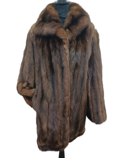 Unused mohagany russian sable fur coat 14/L ~no duties
