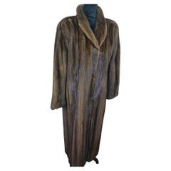 Cappotto vintage in pelliccia di visone BISANG, modello demi buff, mai indossato, taglia 14/L ~senza dazi
