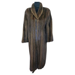 Cappotto vintage in pelliccia di visone BISANG, modello demi buff, mai indossato, taglia 14/L ~senza dazi