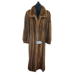 Birger Christensen, Nerzpelzmantel für Damen in der Farbe „Demi Buff“, Größe 16/L – zollfrei