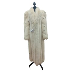 Vintage arctic fox fur coat dyed lynx 8/S ~no duties