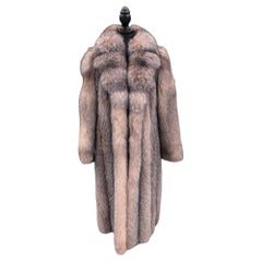 Unused Vintage Crystal fox fur coat 8/M ~no duties