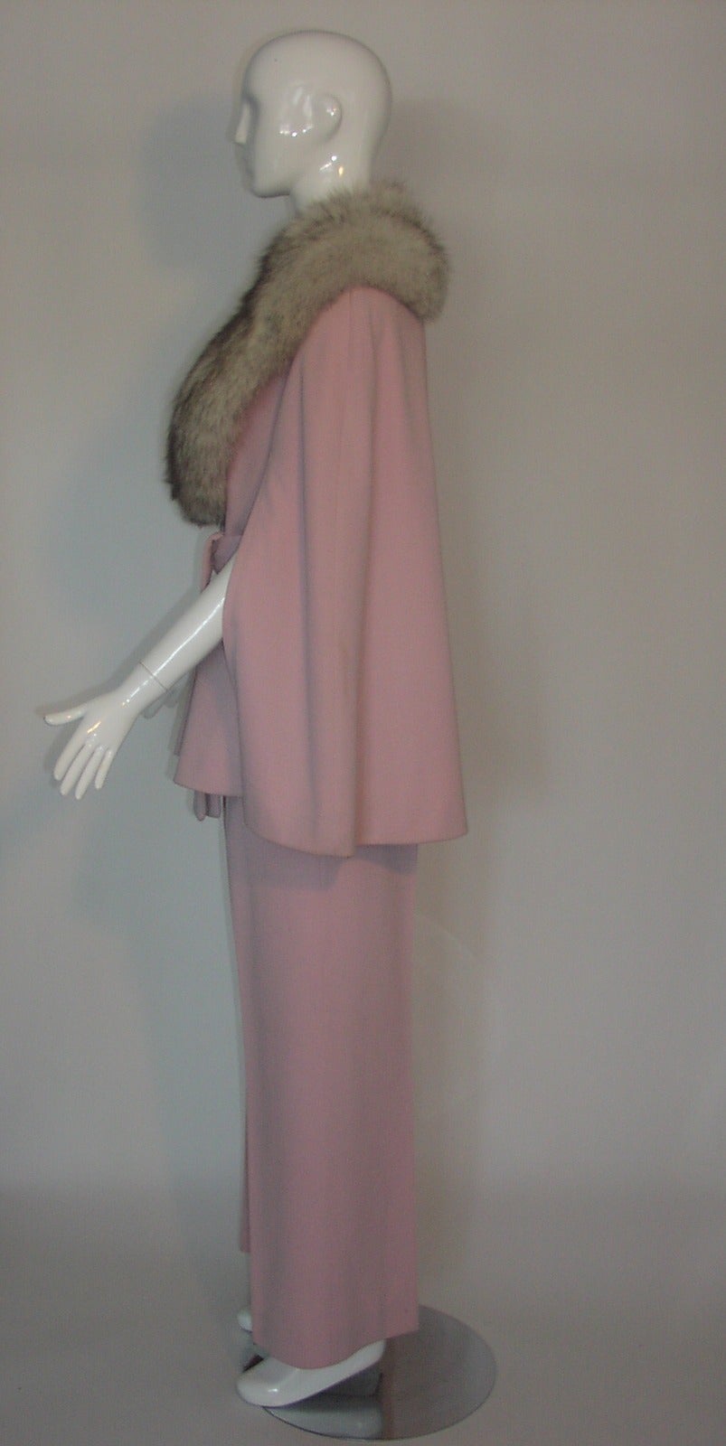 Lilli Ann Pink Pants Suit with Fox 1