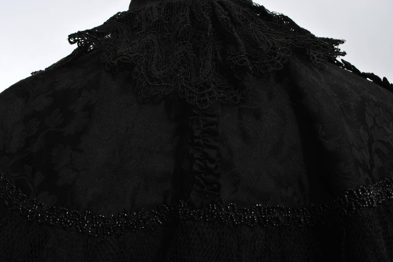 Edwardian Black Lace Capelet 1