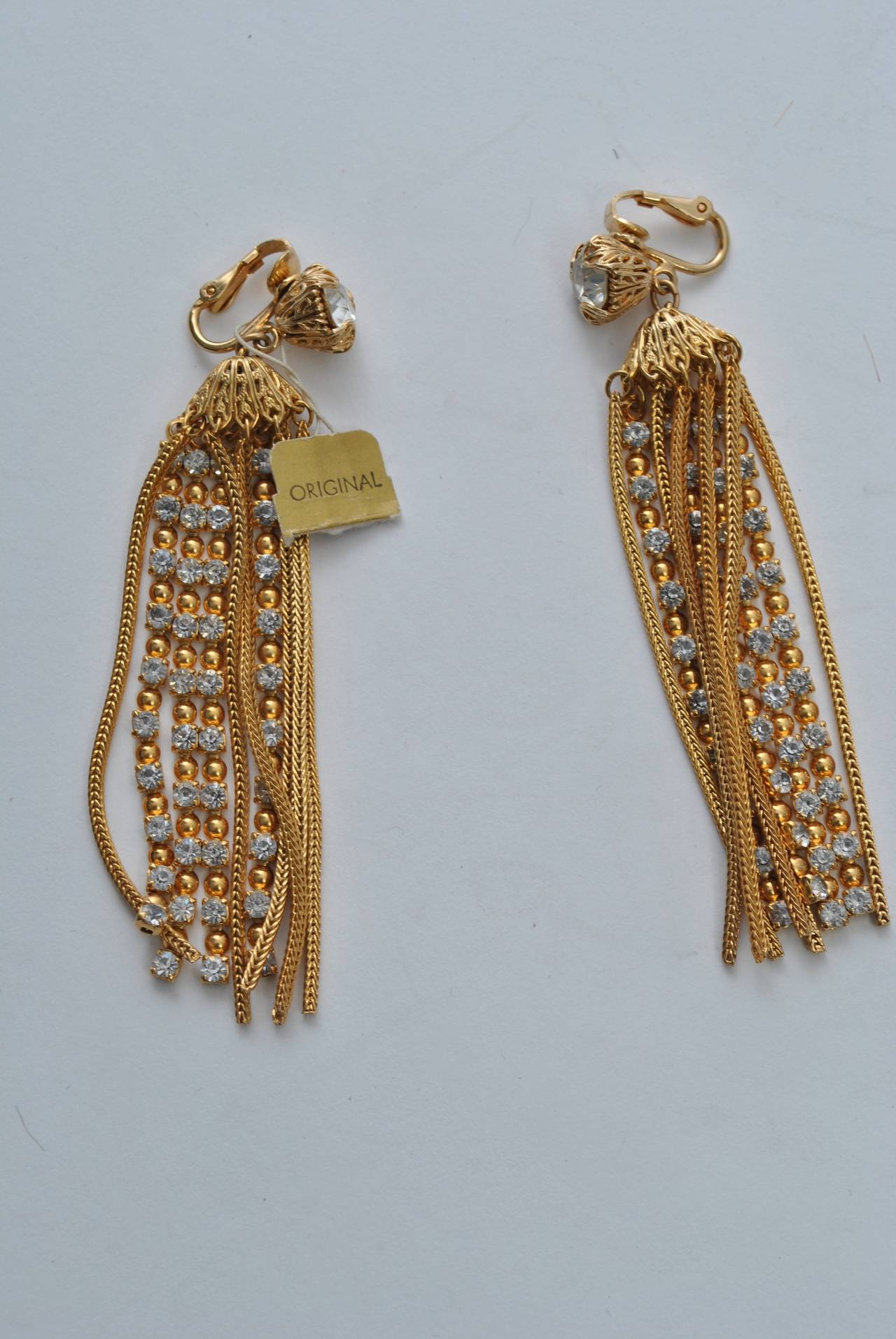 Napier Chain and Rhinestone Earrings 2