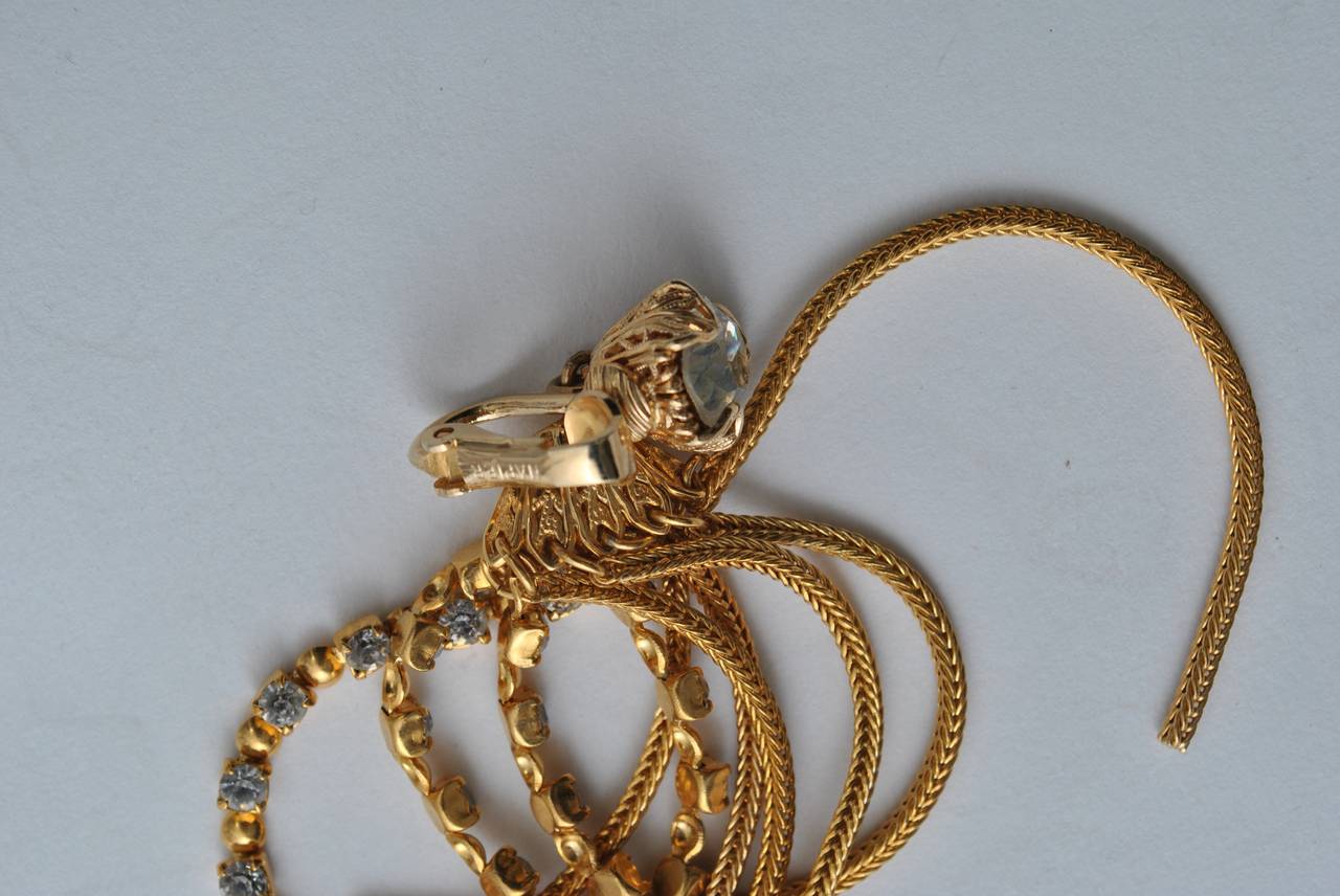 Napier Chain and Rhinestone Earrings 4