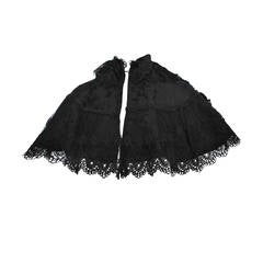 Antique Edwardian Black Lace Capelet