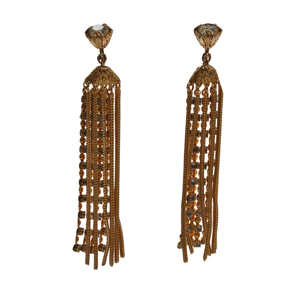 Napier Chain and Rhinestone Earrings