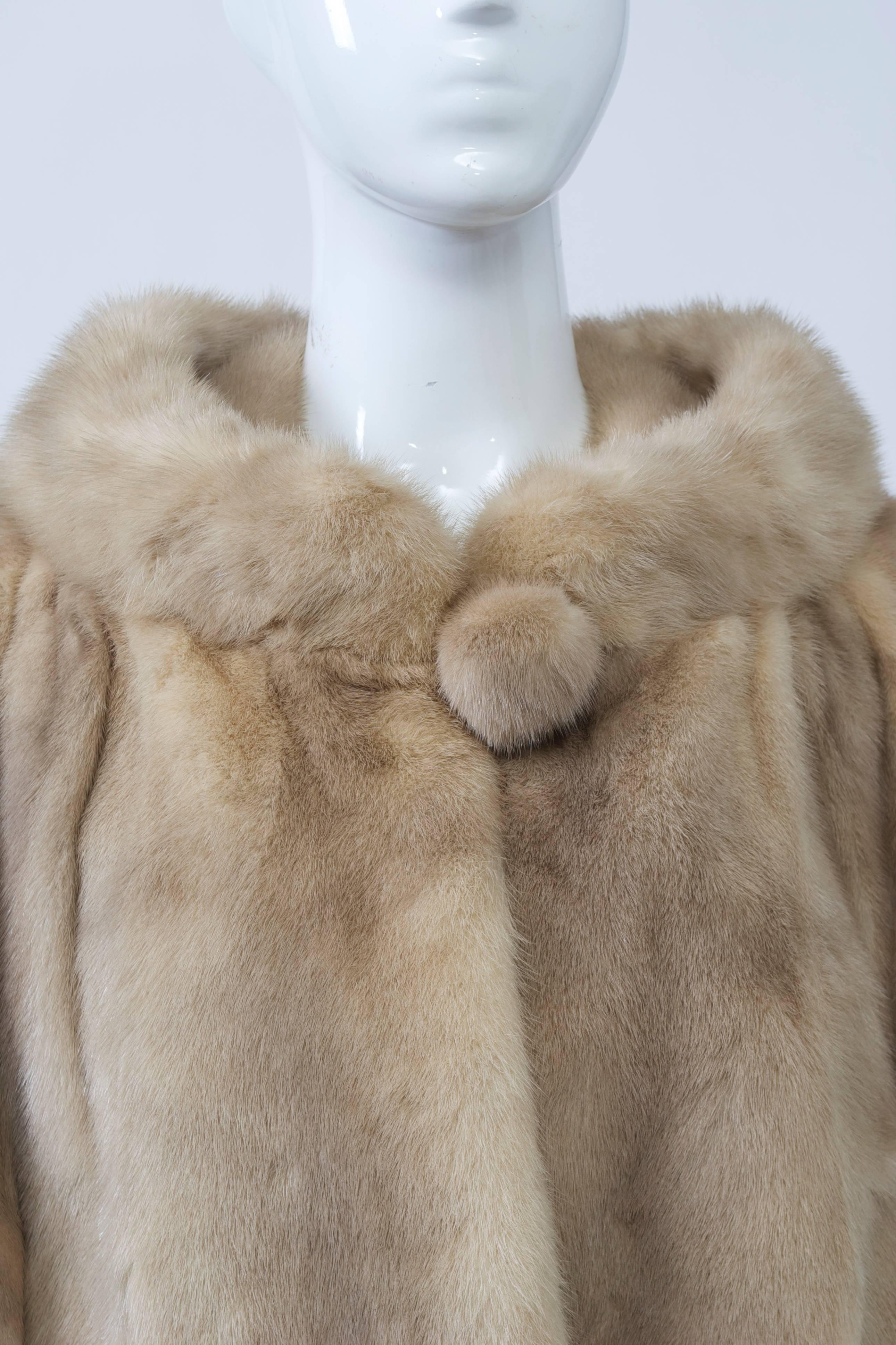 Brown Honey Mink Capelet