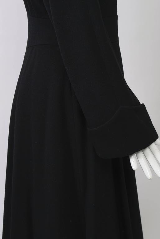 1940s Black Coat with Fur Tails For Sale at 1stDibs