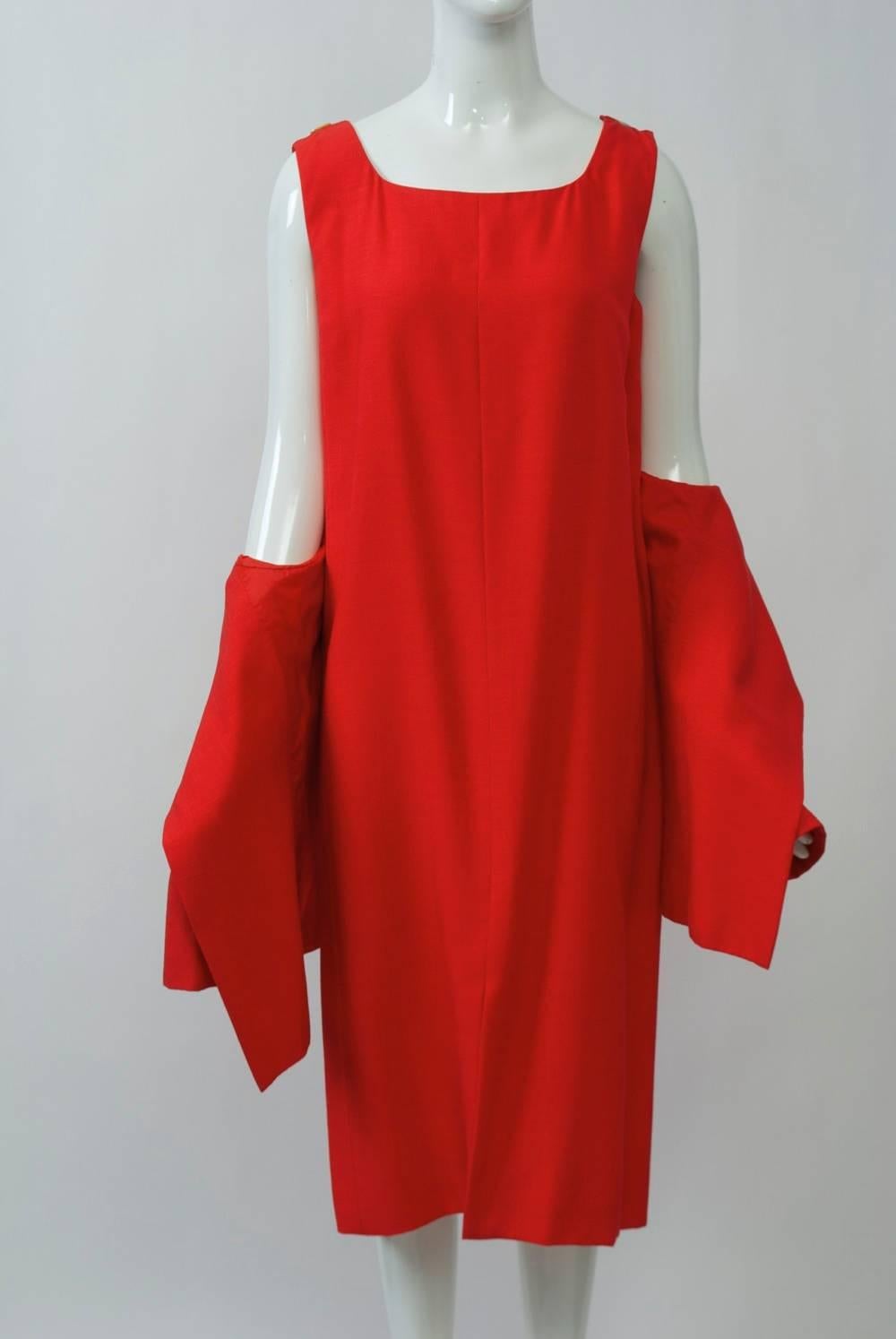 Pauline Trigére Red Ensemble in vendita 1