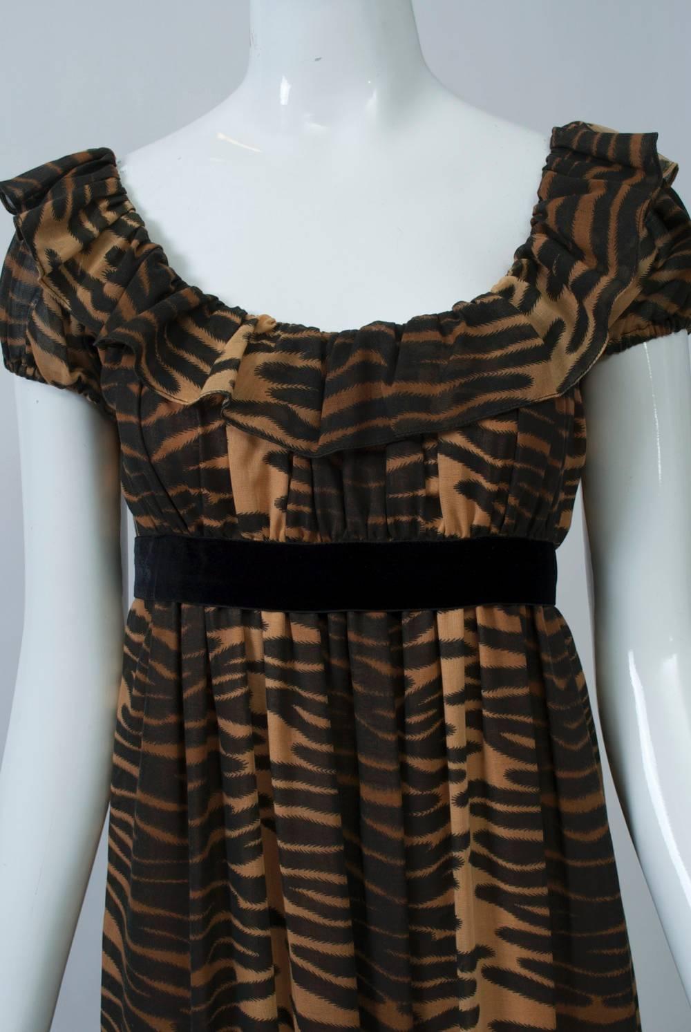 Black Anne Fogarty  Print Maxi Dress For Sale