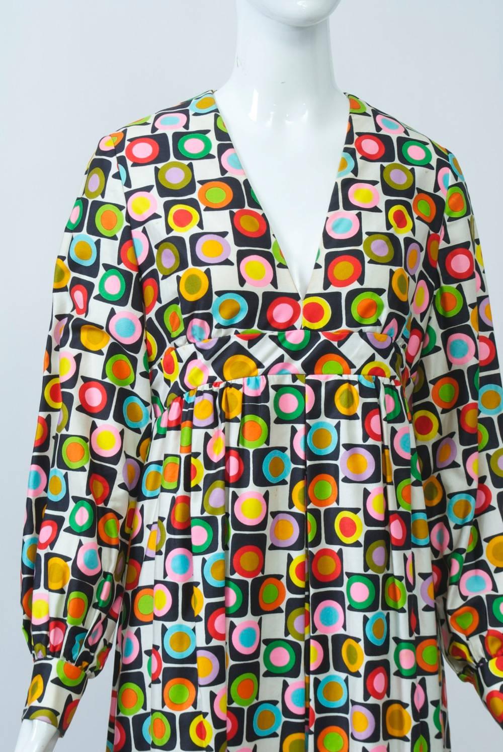 Women's 1970s Geometric Print Jumpsuit