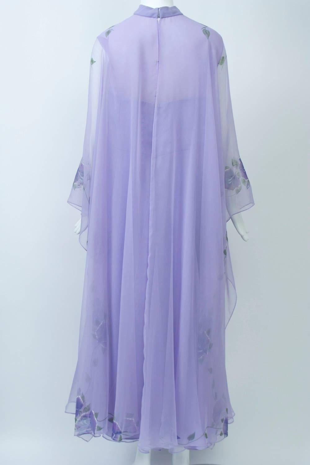 Purple Lavender Caftan Gown