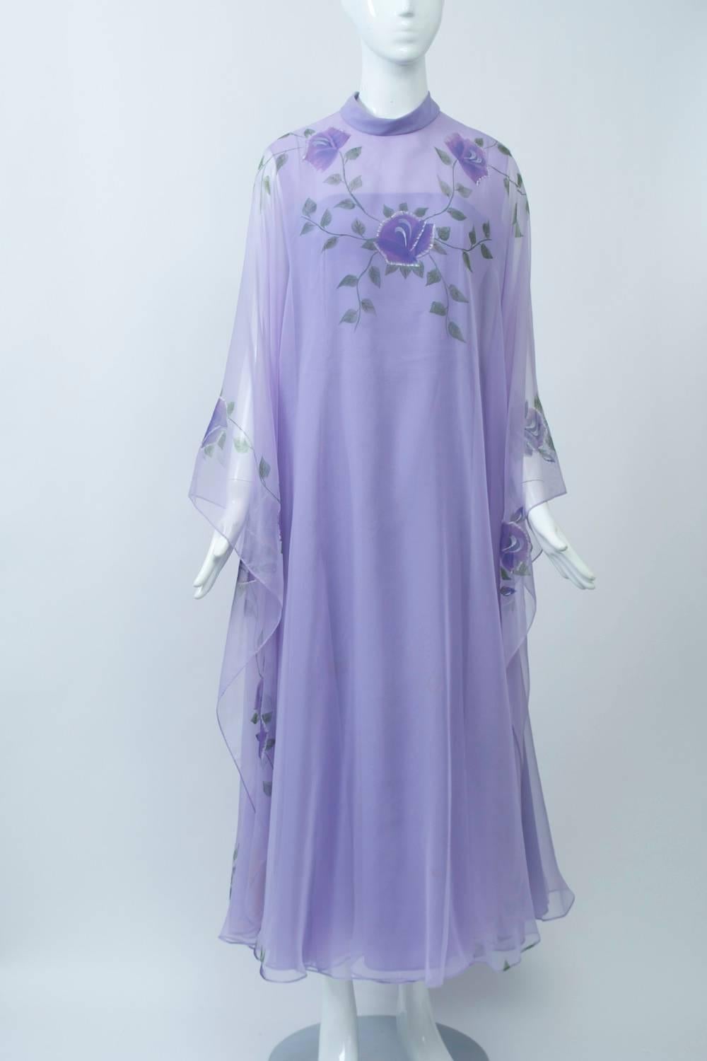 Women's Lavender Caftan Gown