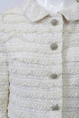 1960s White Lace Cropped Jacket