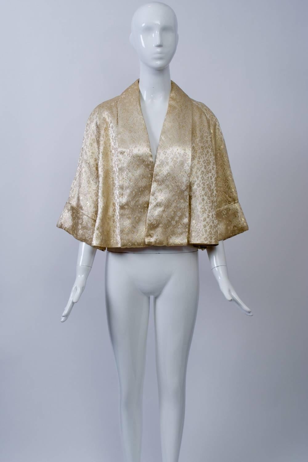 1950s Brocade Swing Jacket In Excellent Condition In Alford, MA