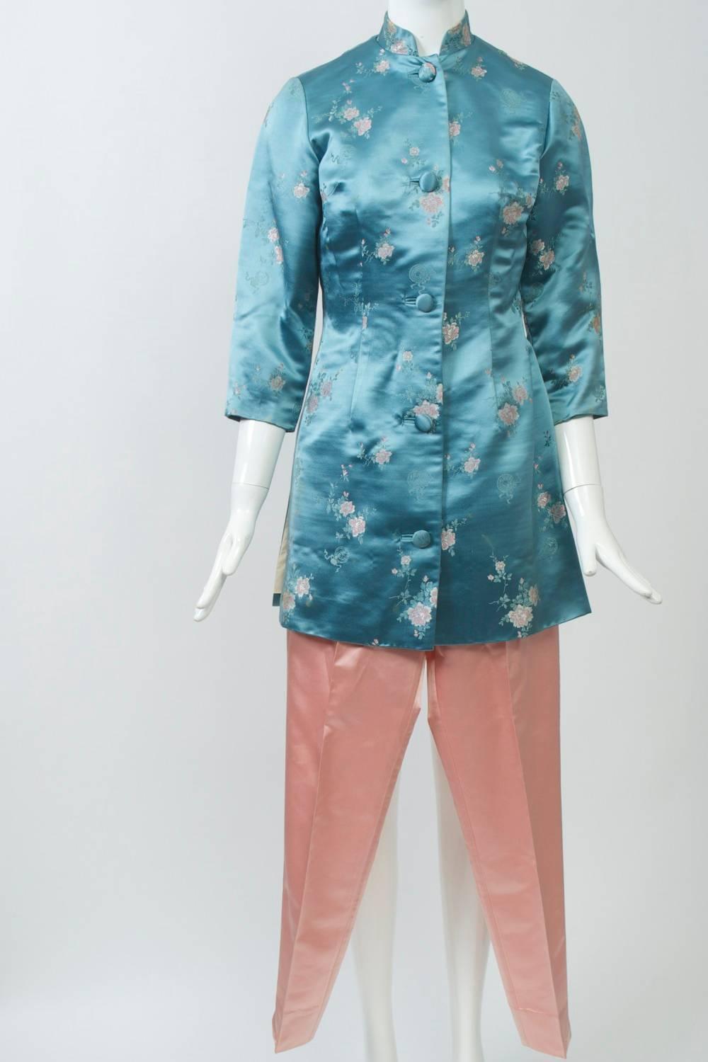 Women's Brocade Hong Kong Jacket and Pants For Sale