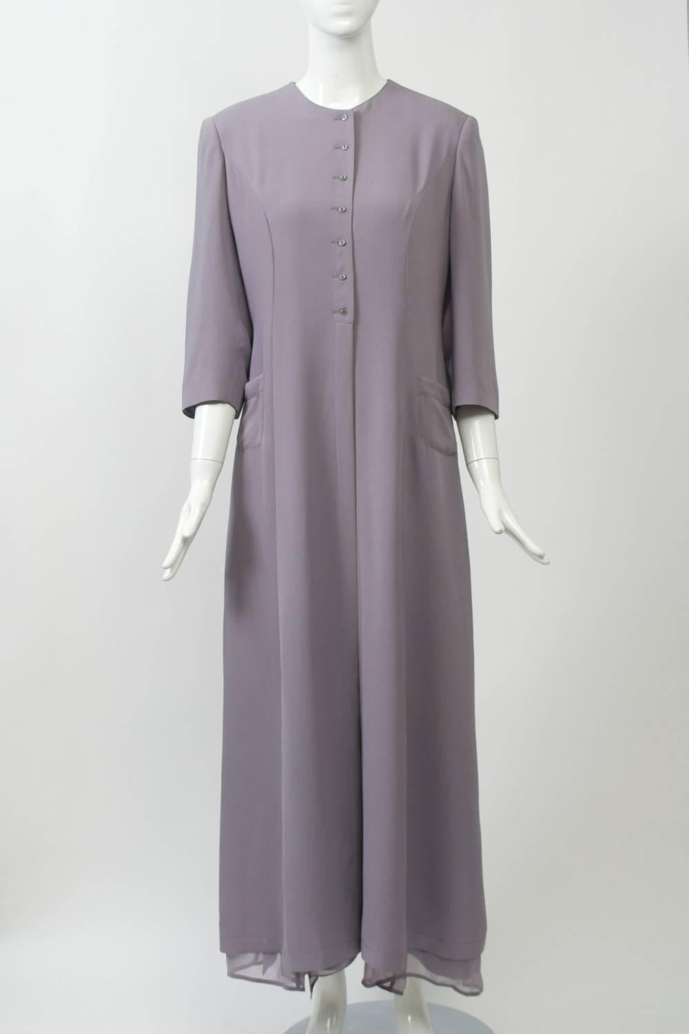Grigio L'ensemble di Morgane Le Fay con effetto drappeggio in vendita