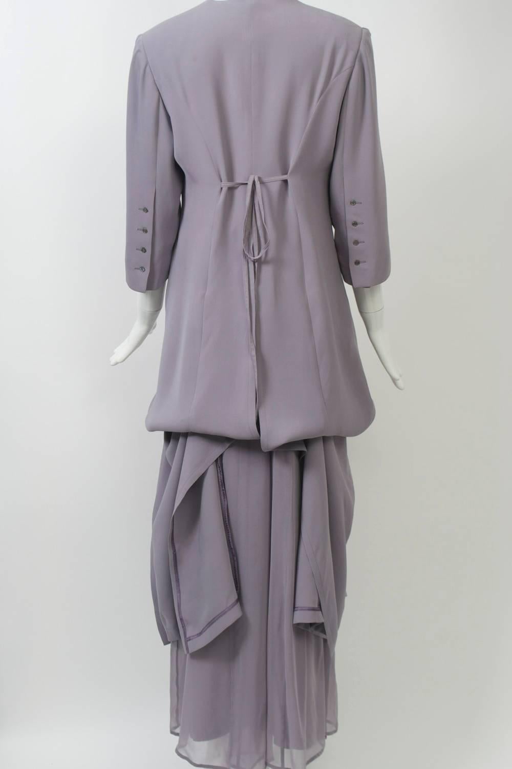 Morgane Le Fay Ensemble with Drape Effect In Excellent Condition For Sale In Alford, MA