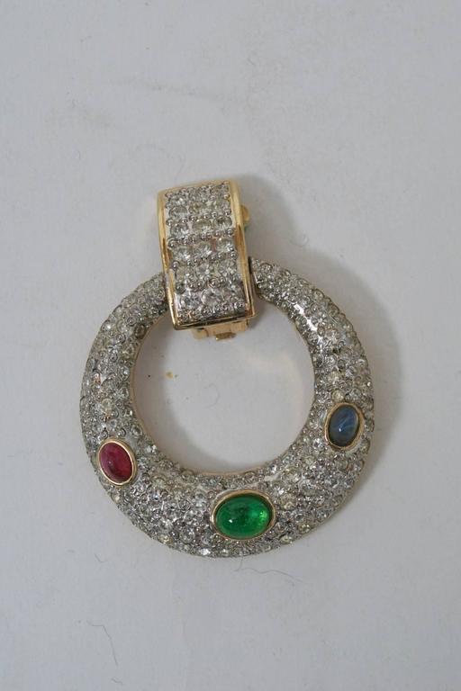 Rhinestone Hoop Earrings main image 0