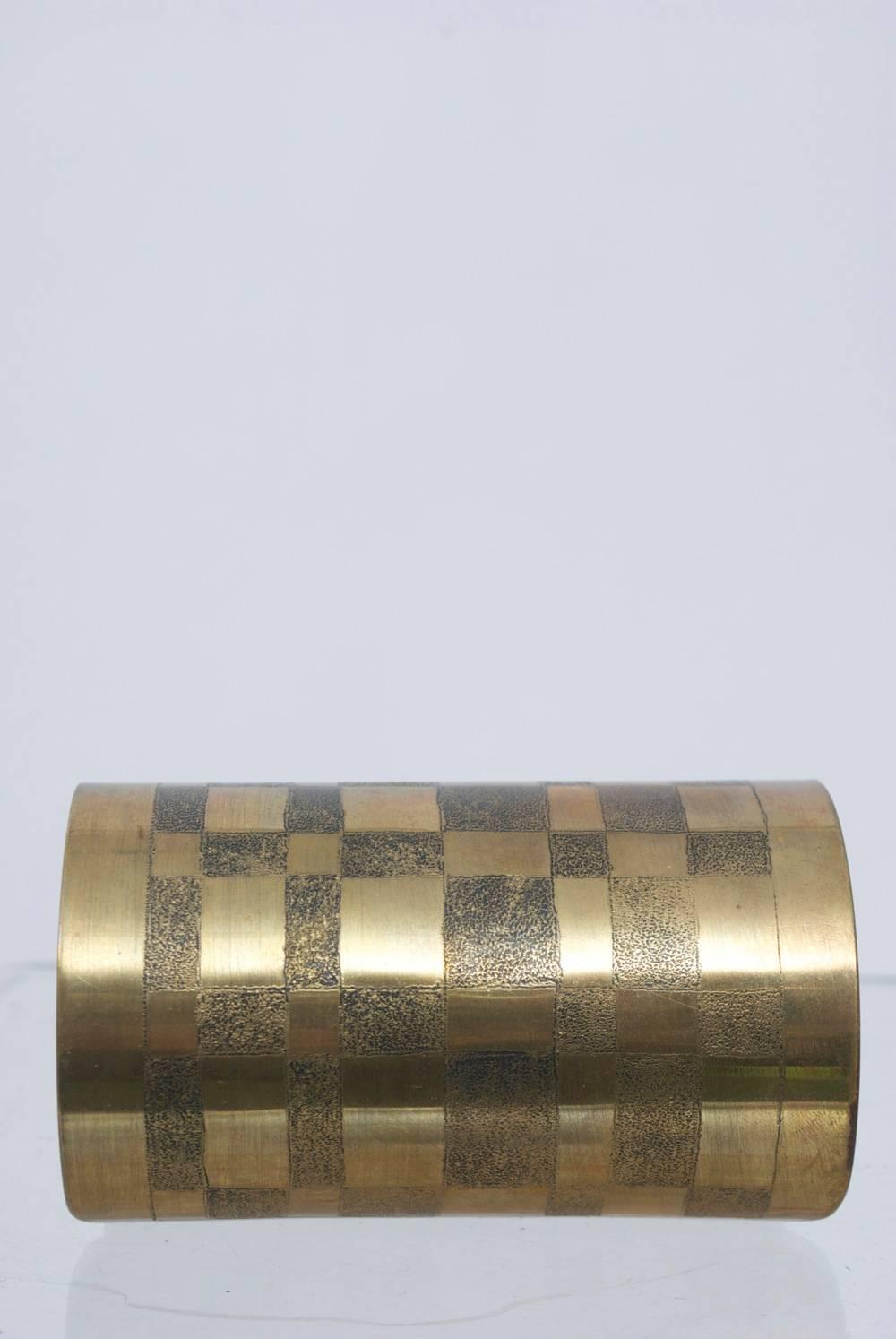 Wide Brass Cuff In Excellent Condition In Alford, MA