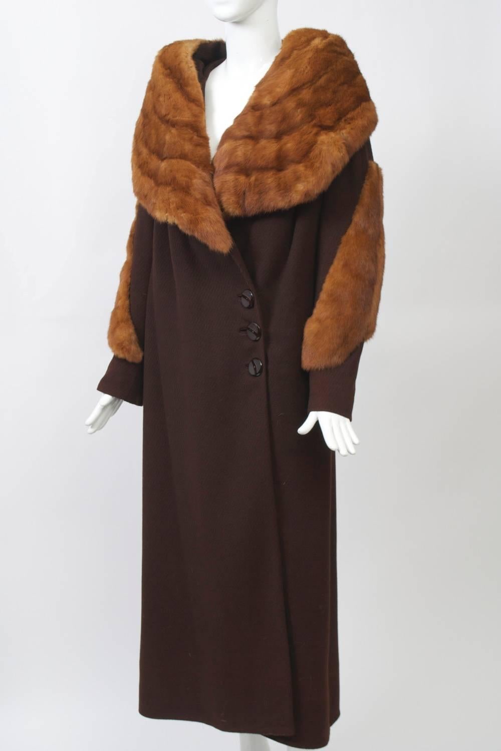 Women's 1930s Fur Trimmed Coat