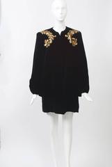 1940s Velvet Coat with Sequins