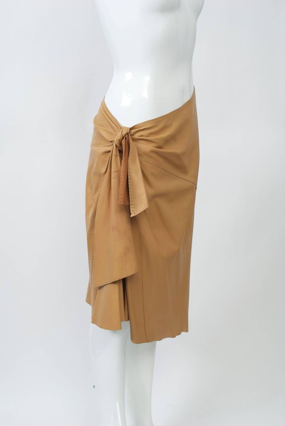 Women's Hermes Leather skirt For Sale