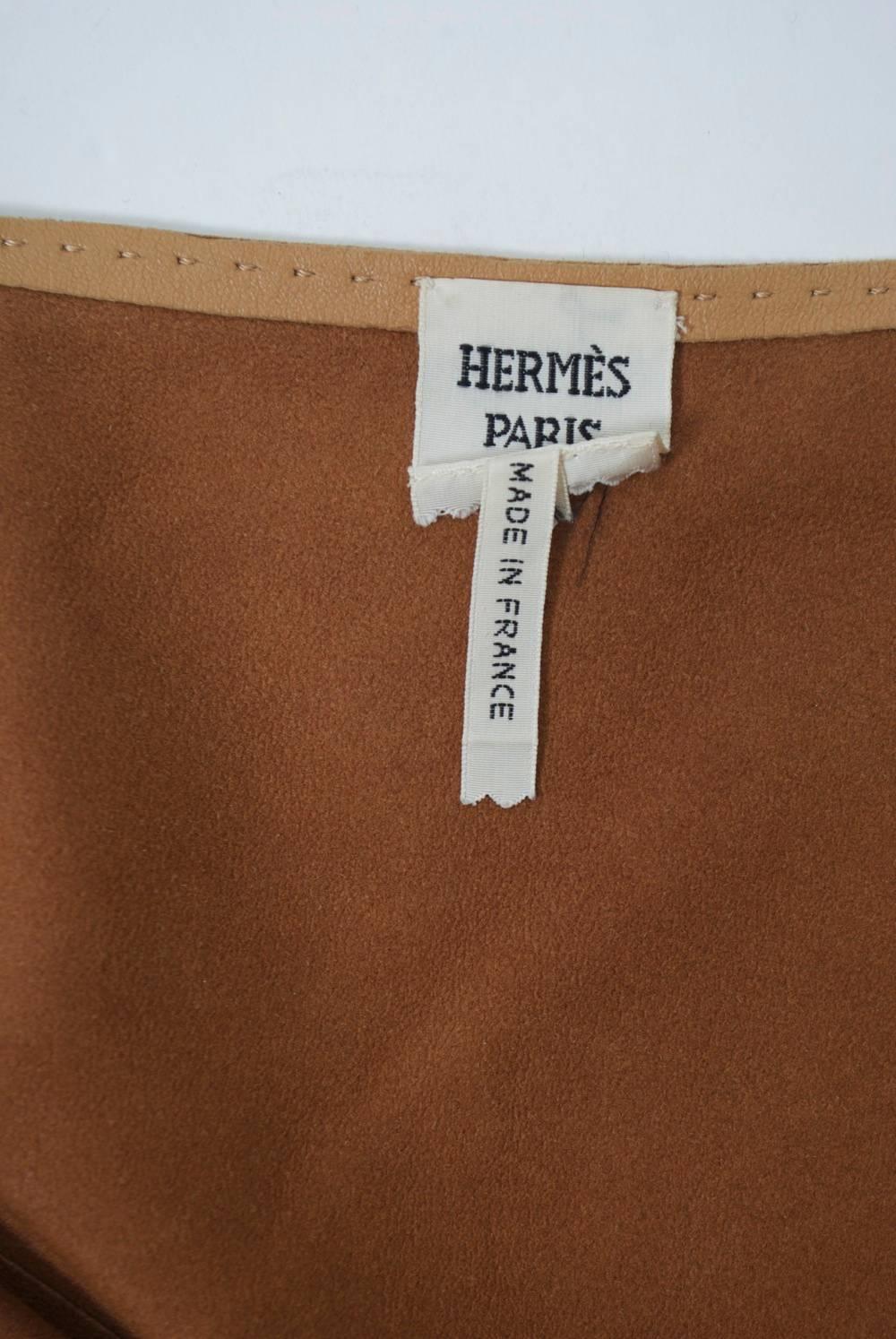 Hermes Leather skirt For Sale 3