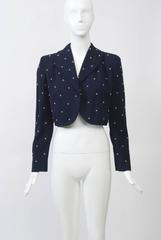 1950s Cropped Jacket with Pearl Studs