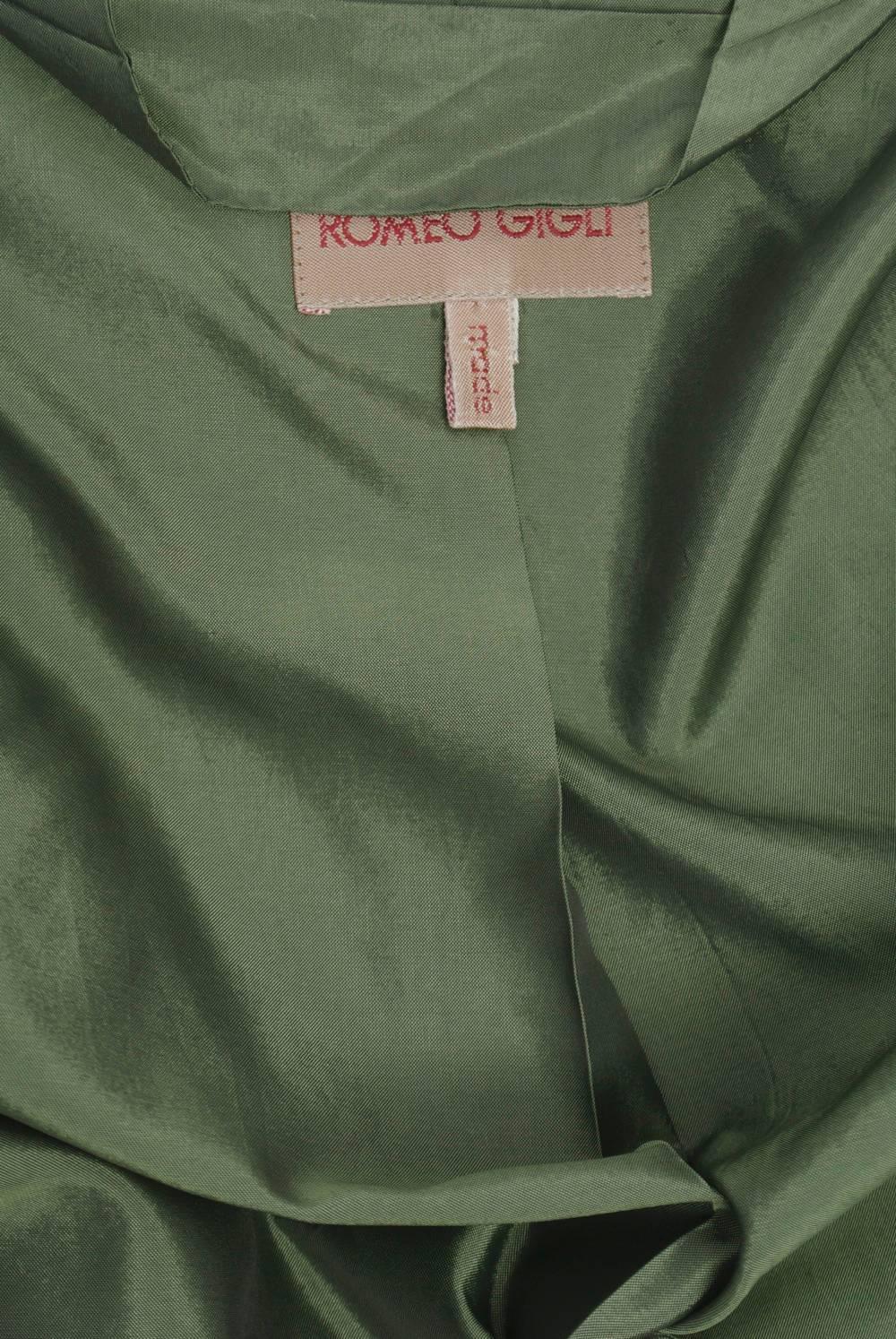 Romeo Gigli Green Velvet Coat 2