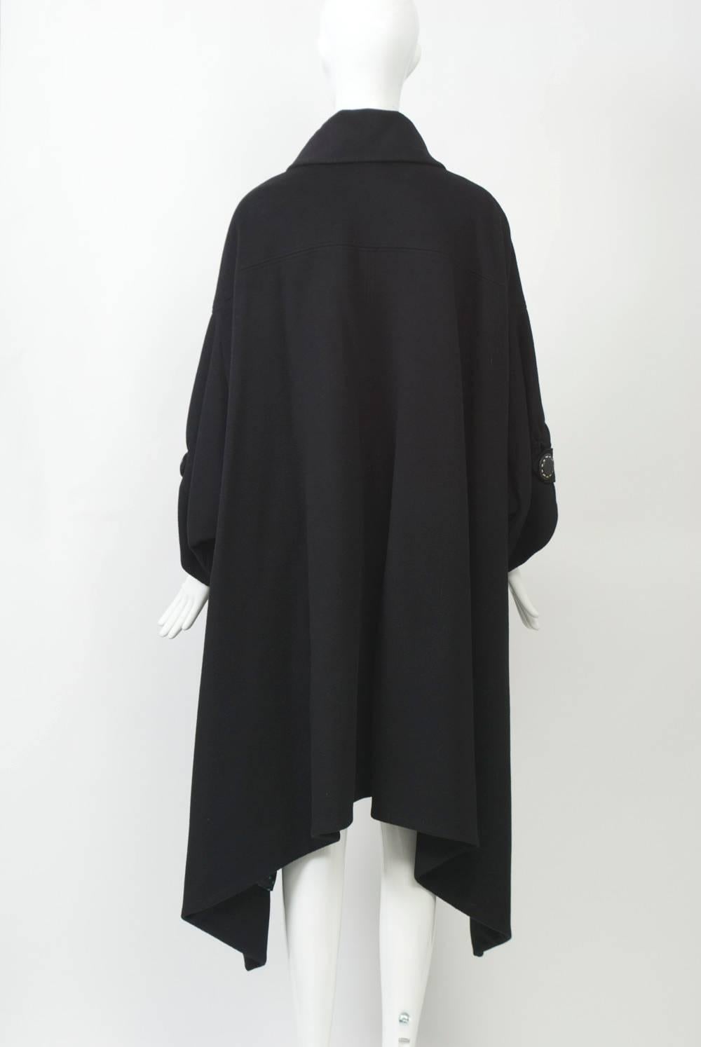 Kenzo Black Cashmere Coat 1