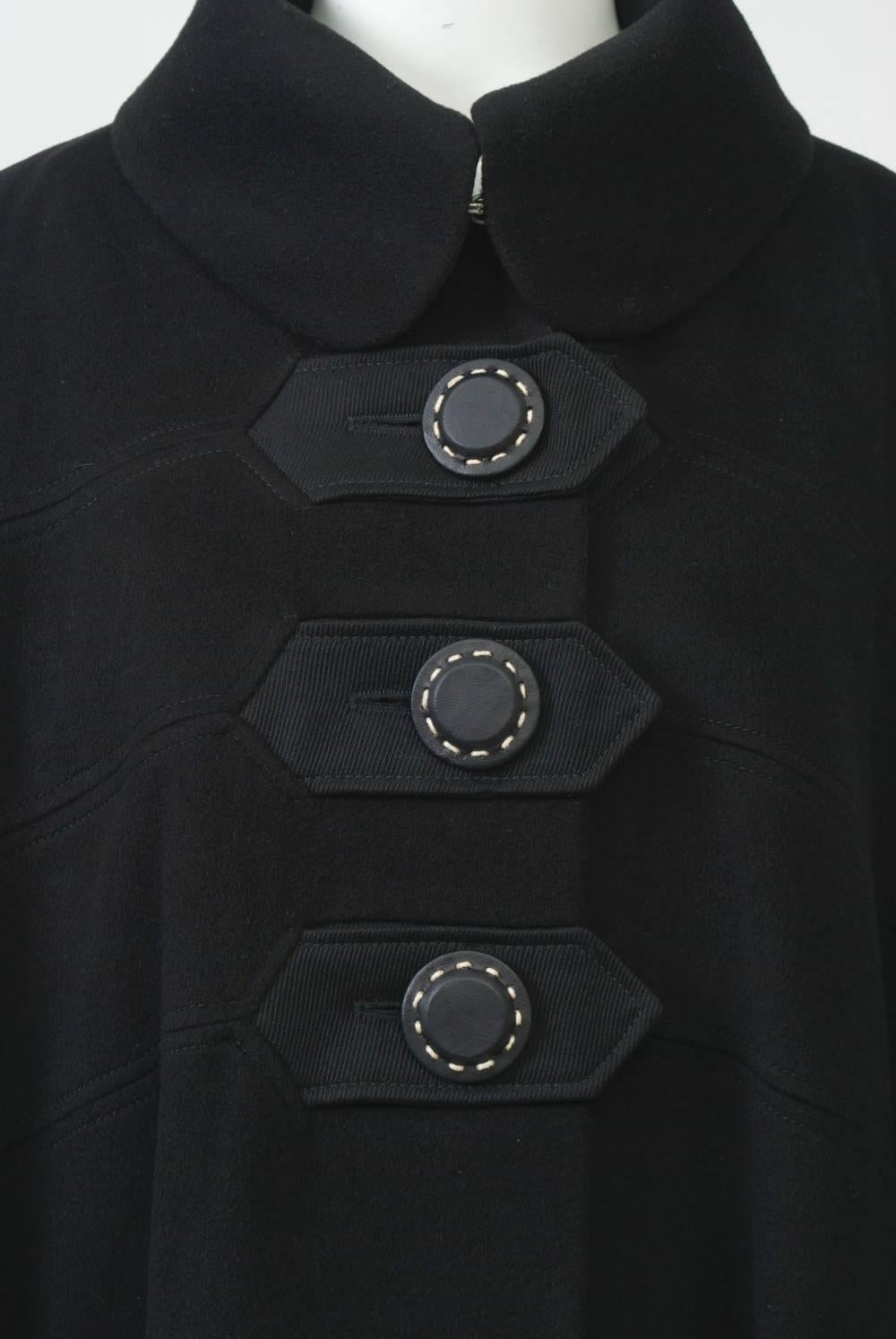 Women's Kenzo Black Cashmere Coat