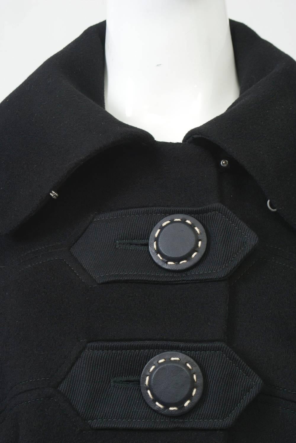 Kenzo Black Cashmere Coat 3