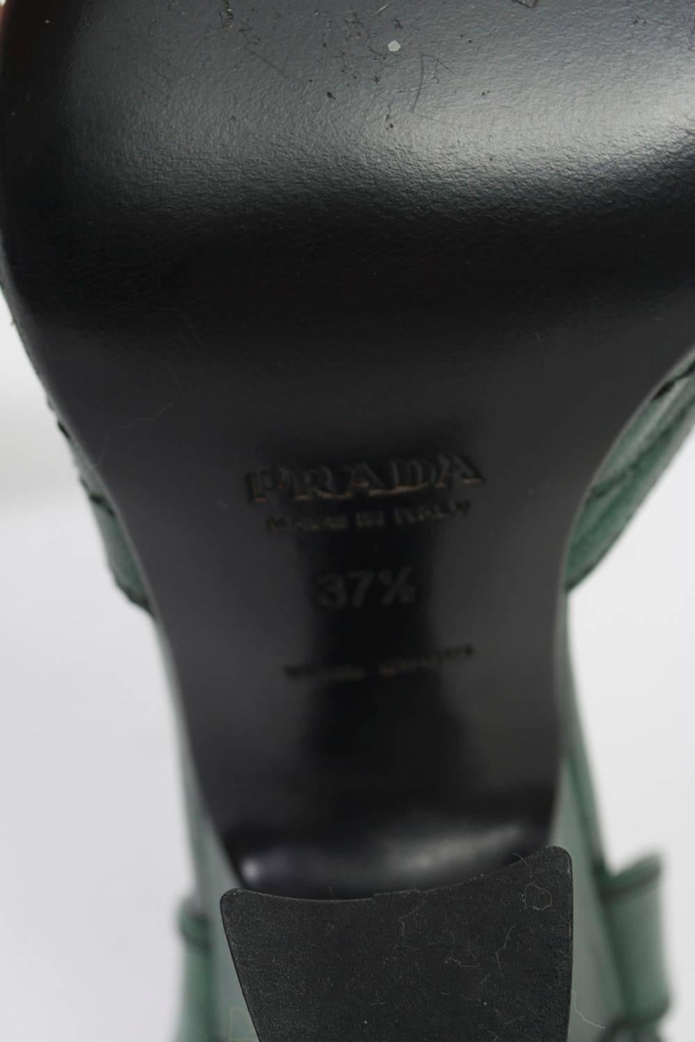Prada Green Leather D'Orsay Pumps at 1stDibs | prada d'orsay pump, d ...