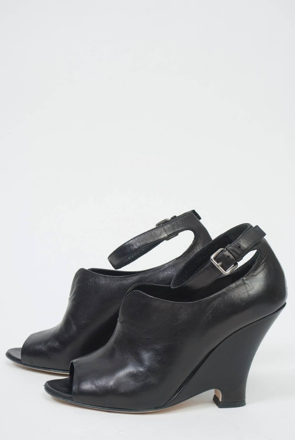 Women's Miu Miu Black Leather Shoes