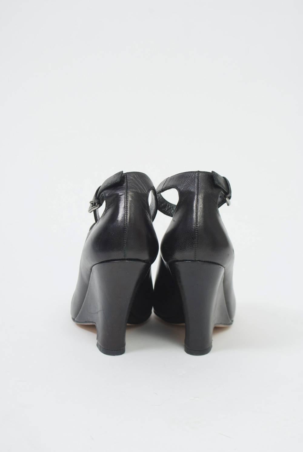 Miu Miu Black Leather Shoes 1