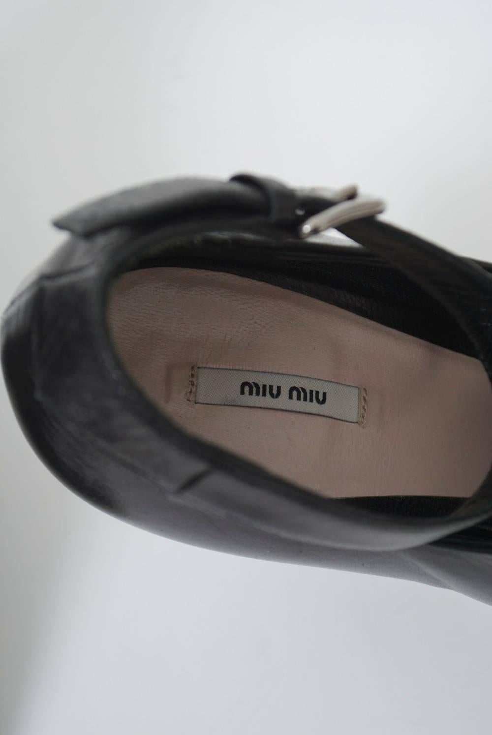 Miu Miu Black Leather Shoes 5