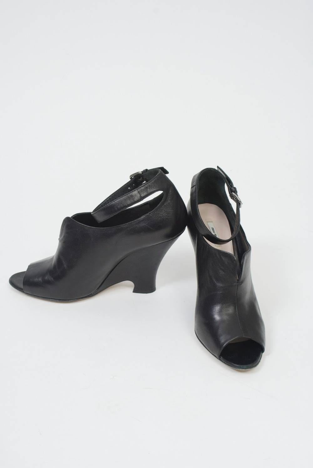 Miu Miu Black Leather Shoes 3