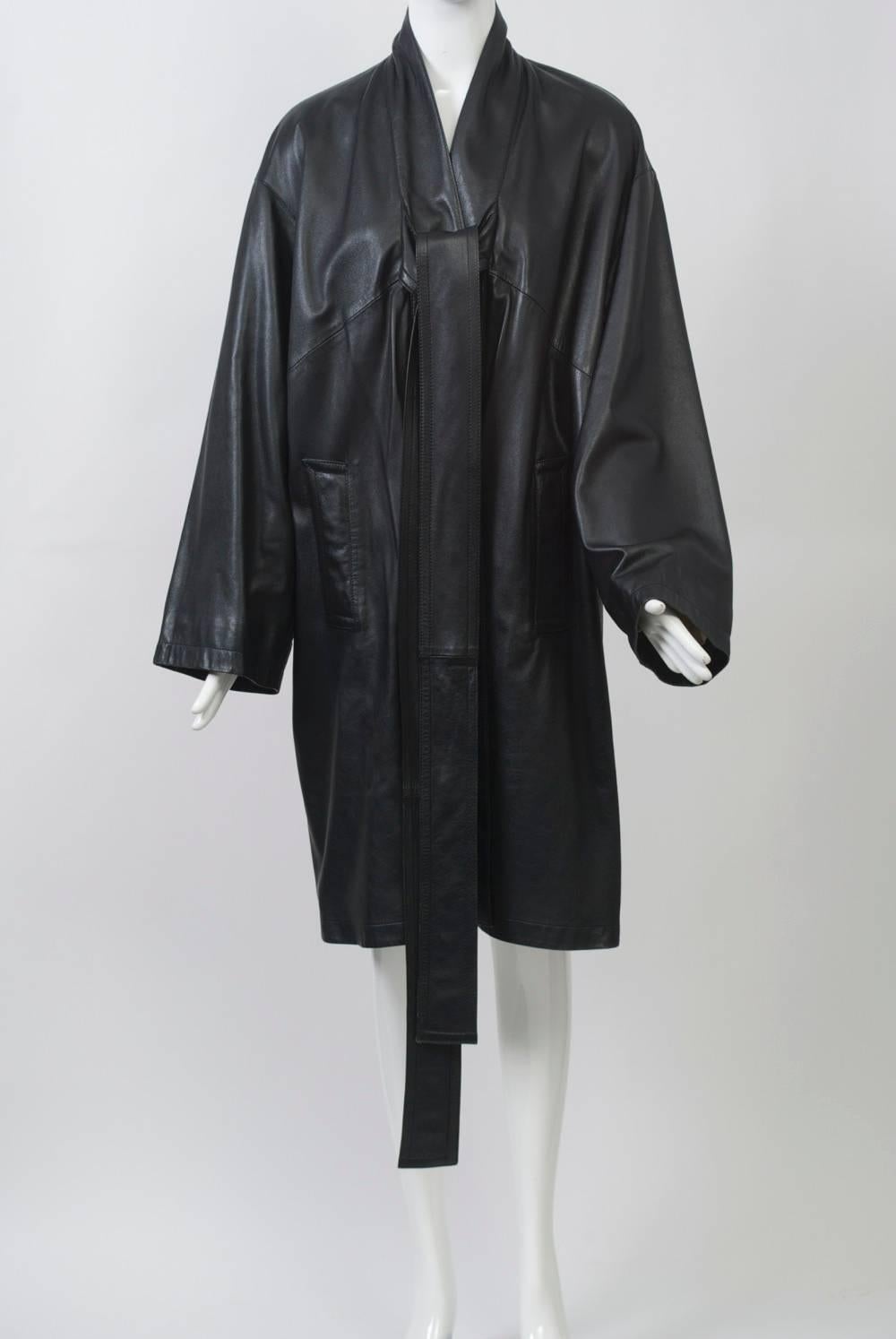 Women's Gaultier Black Leather Coat