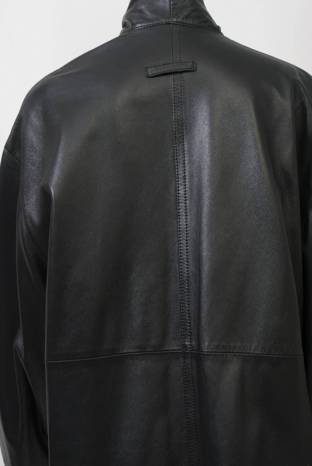 Gaultier Black Leather Coat 2