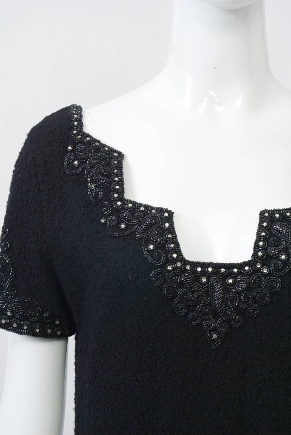 Black Embellished Knit 