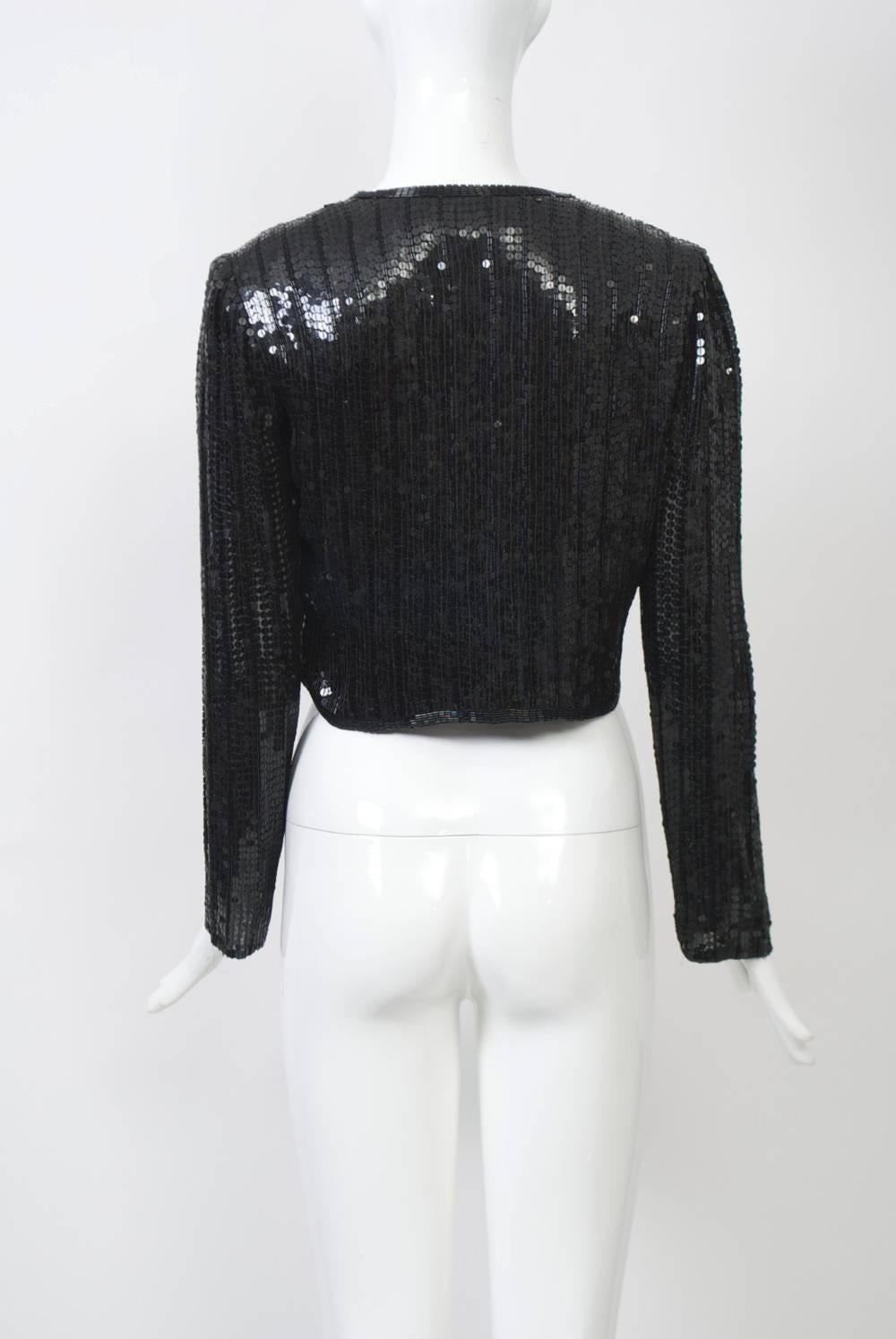 Neil Bieff/Arturo Herrera Black Sequined Jacket 1